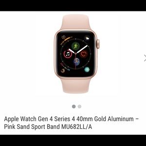 Apple Watch Series 4-40mm Rose Gold